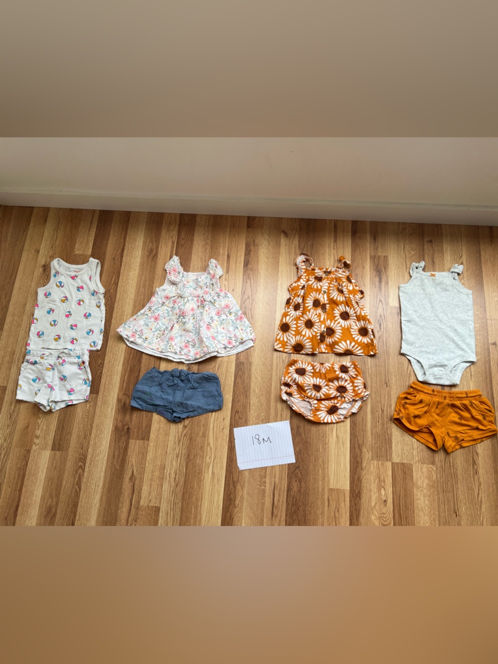 Baby Girl Summer 4-Matching Sets- (18M)
